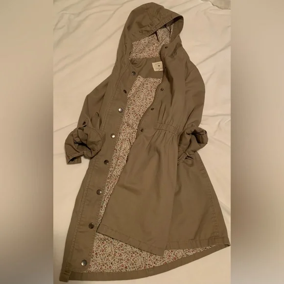 Forever 21 Hooded Utility Jacket; Dark Khaki - Picture 5 of 5